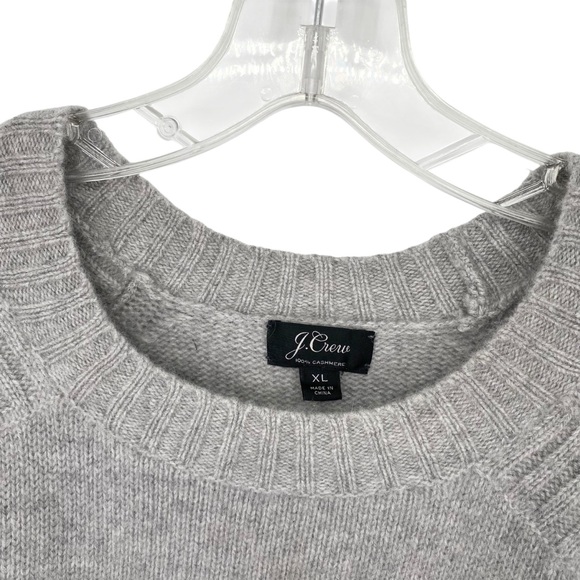 J. Crew Women’s Gray Cashmere Tunic Sweater Crewneck - Picture 4 of 8
